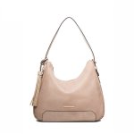 Elegantní dámská crossbody kabelka béžová